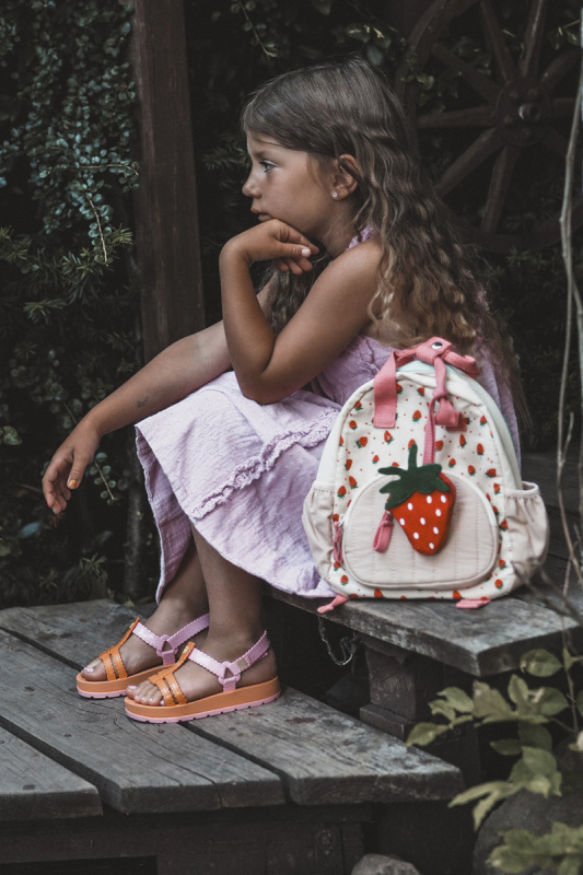 Dětské vonící sandálky na suchý zip ZAXY LL385026 Oranžové 19/20