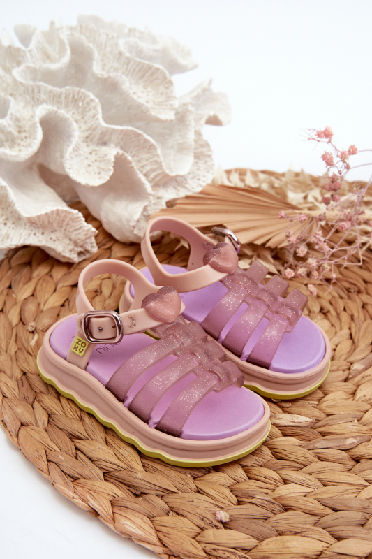 Voňavé dětské sandály na suchý zip ZAXY Purple Velikost: 23