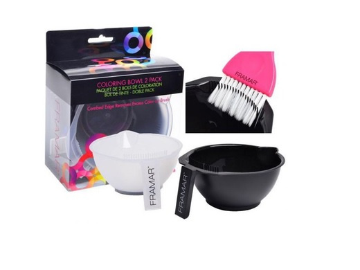 Sada dvou misek na barvení 2 Pack Color Bowl (průhledná, černá) Framar