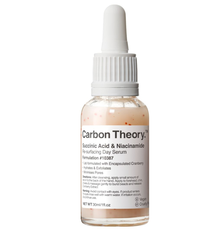 Carbon Theory Succinic Acid & Niacinamide obnovující pleťové sérum pro problematickou pleť 30 ml