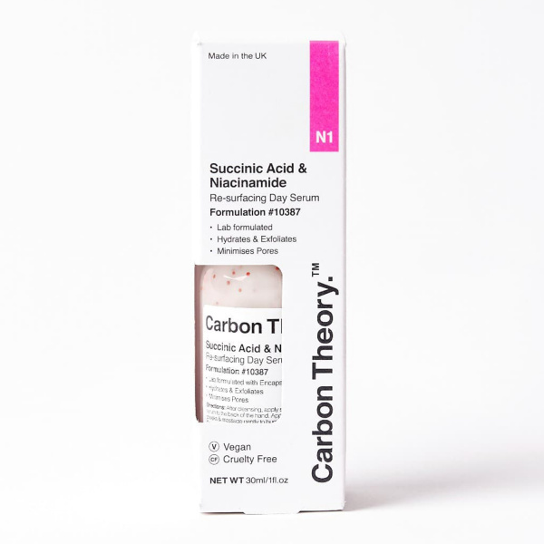 Carbon Theory Succinic Acid & Niacinamide obnovující pleťové sérum pro problematickou pleť 30 ml