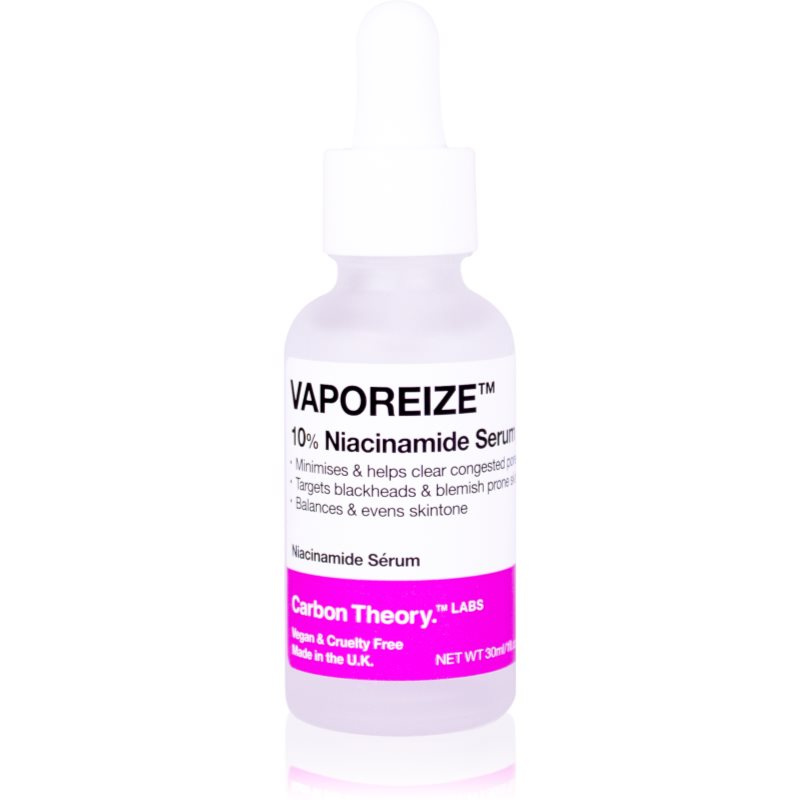 Carbon Theory Vaporeize 10% Niacinamide Serum pleťové sérum s niacinamidem a zinkem 30 ml