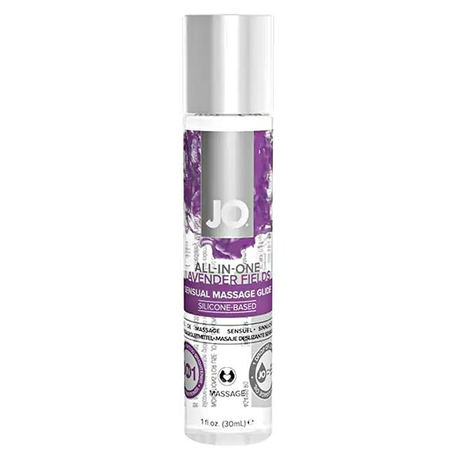 JO All-in-one masážní a lubrikační gel s levandulí 30ml