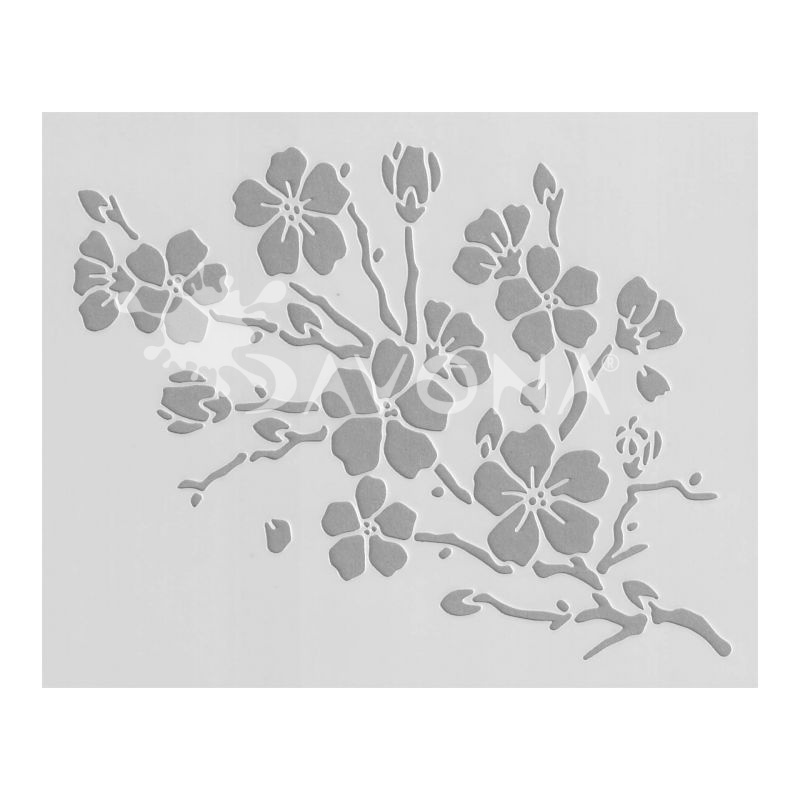 Plastová šablona 12x15cm sakura