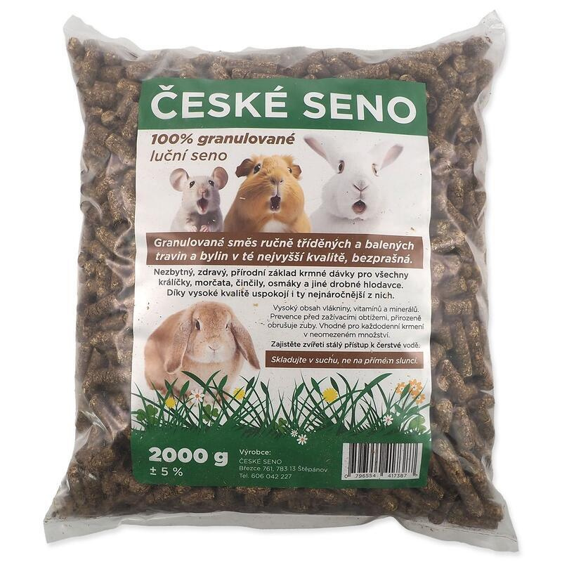 Seno české luční granulované 2 kg