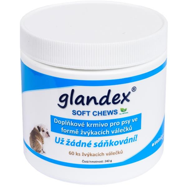 GLANDEX Soft chews žvýkací válečky pro psy a kočky 60 ks