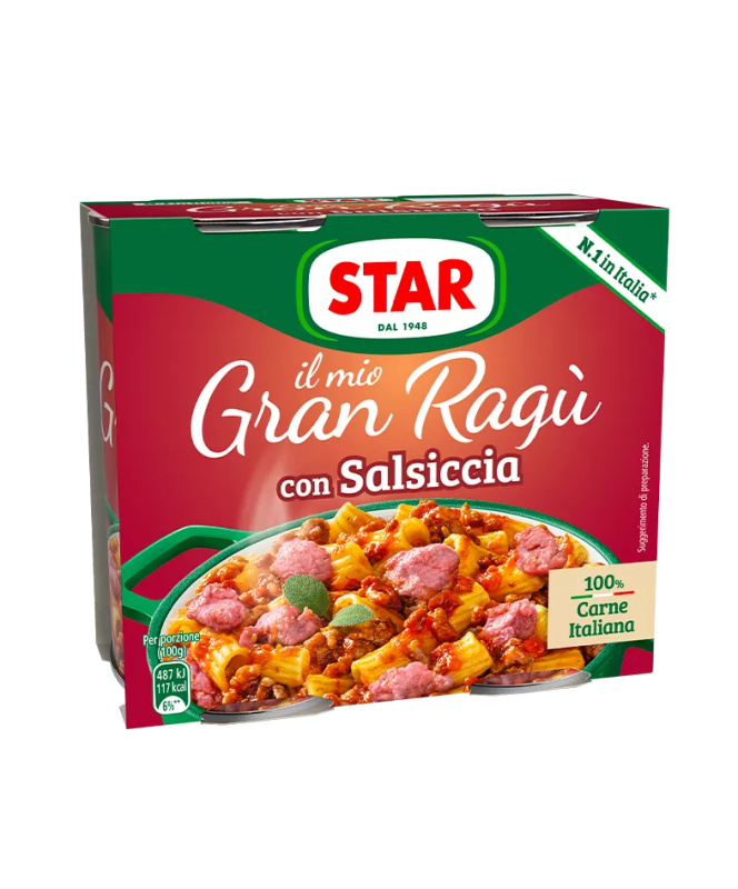 Star Gran Ragú s klobásou (con Salsiccia) 2x180g