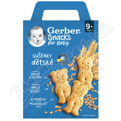GERBER Snacks sušenky 9m+ 180 g