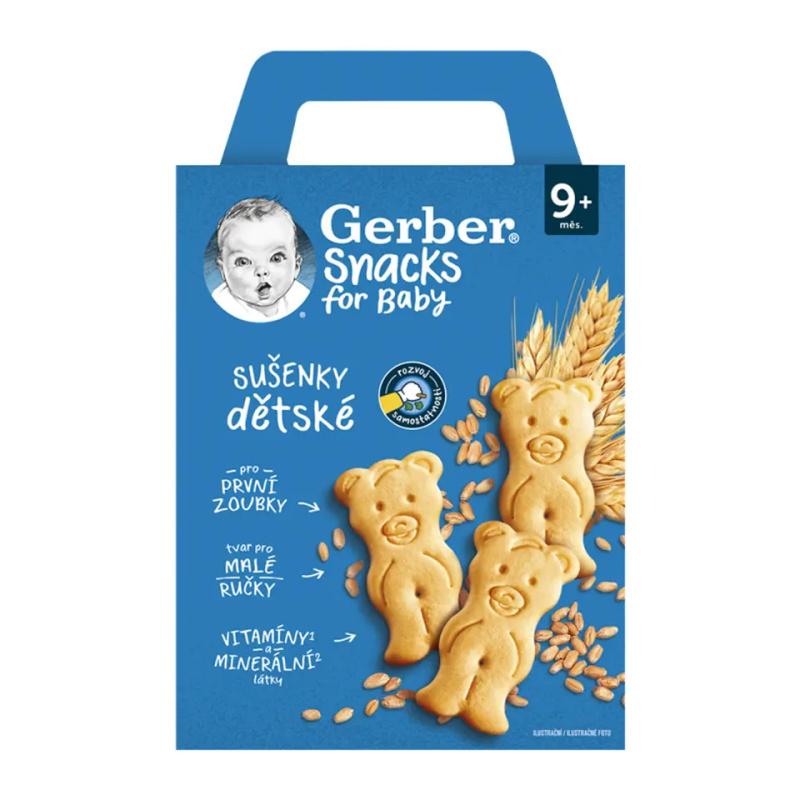 GERBER Snacks sušenky 9m+ 180 g
