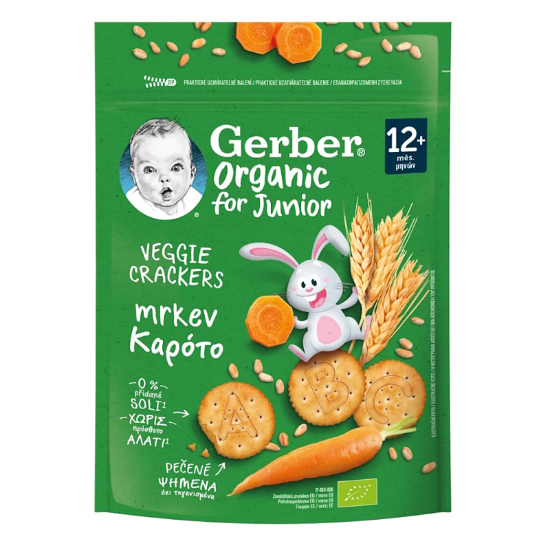 Gerber Organic BIO Krekry s mrkví