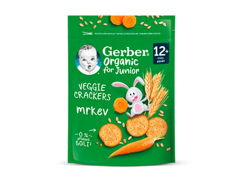 Gerber Organic BIO Krekry s mrkví