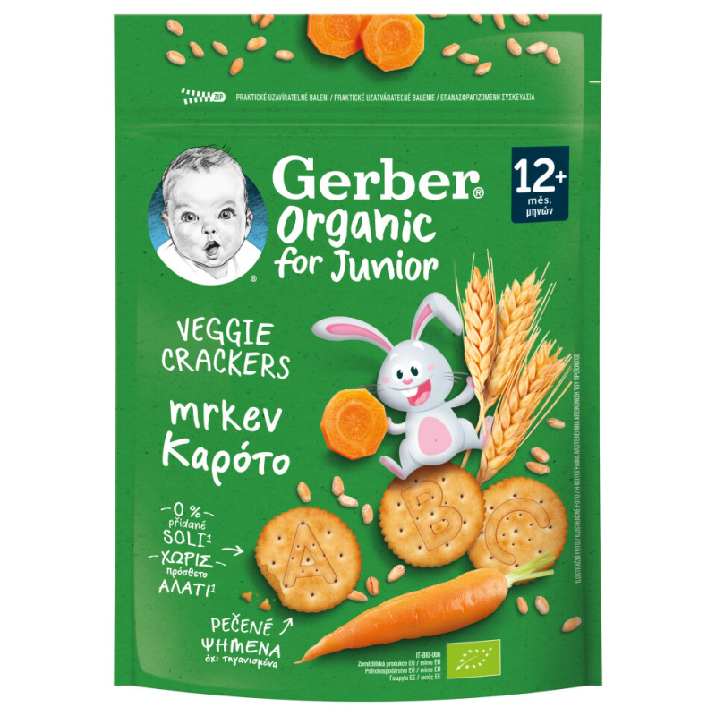 Gerber Organic BIO Krekry s mrkví
