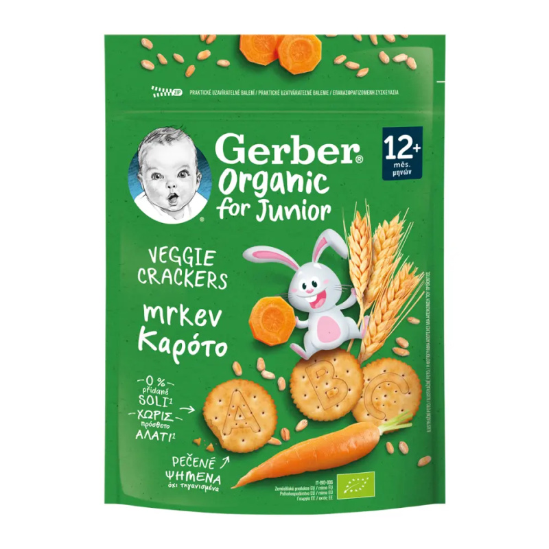 Gerber Organic BIO Krekry s mrkví