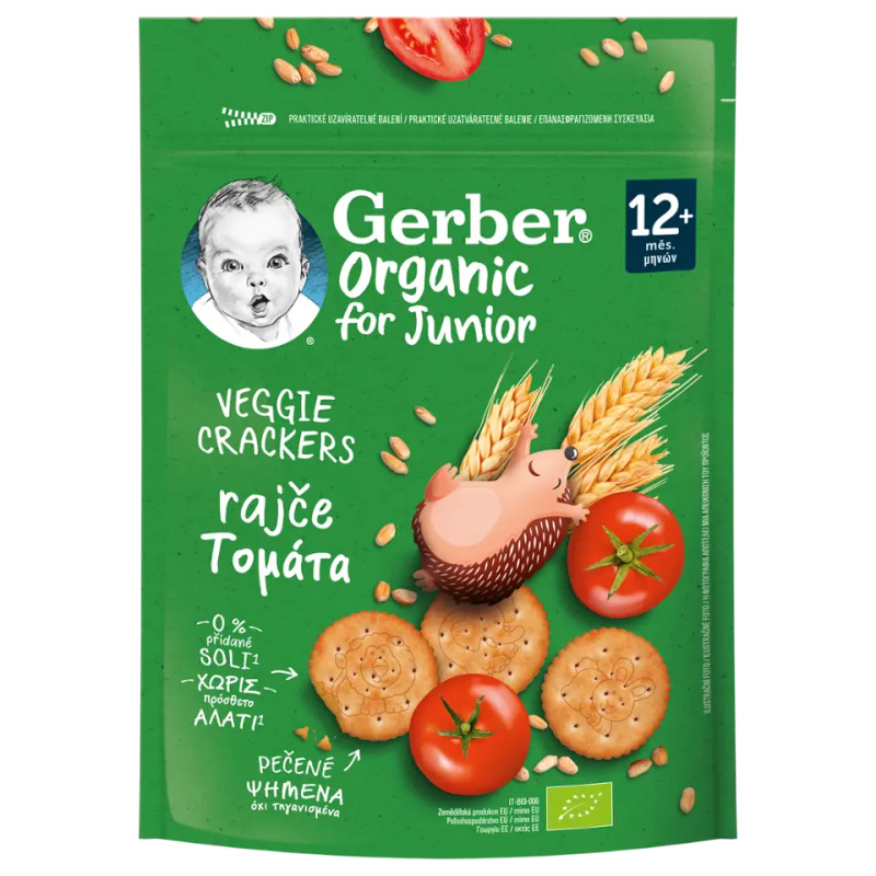 Gerber Organic BIO Krekry s rajčaty