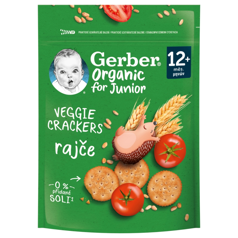 GERBER Organic krekry 100g rajčata 12