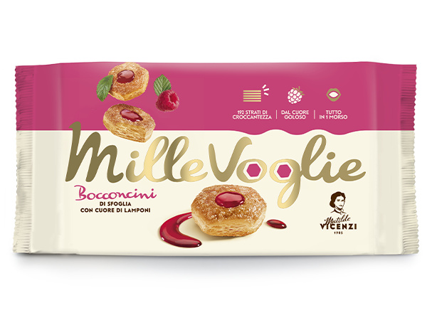 Vicenzi MilleVoglie s malinovou náplní (di lamponi) 90g
