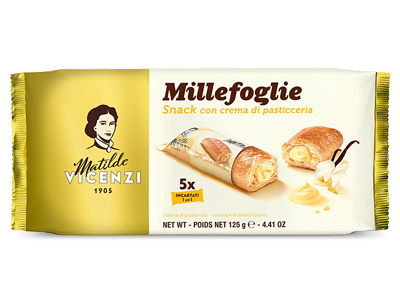 Vicenzi Millefoglie s vanilkovým krémem (crema di pasticcera 5x25g) 125g