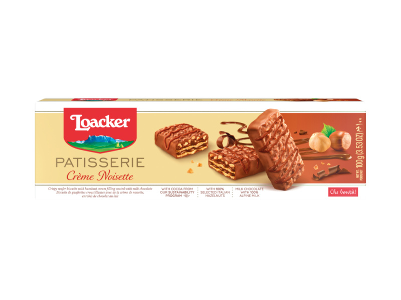 Loacker Sušenky lískooříškové (Patisserie Creme Noisette) 100g