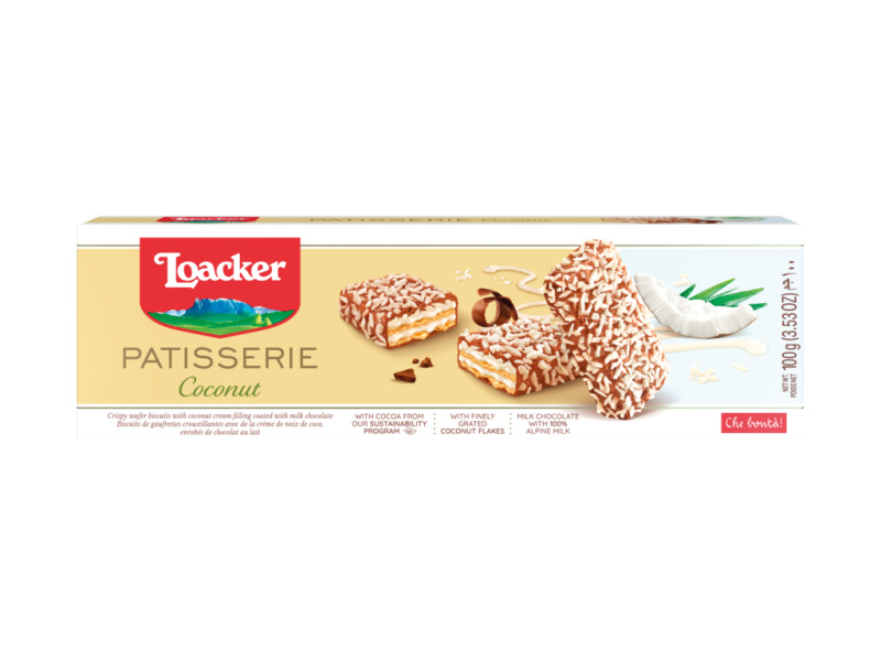Loacker Sušenky mléčné  s kokosem (Patisserie Creme Coconut) 100g
