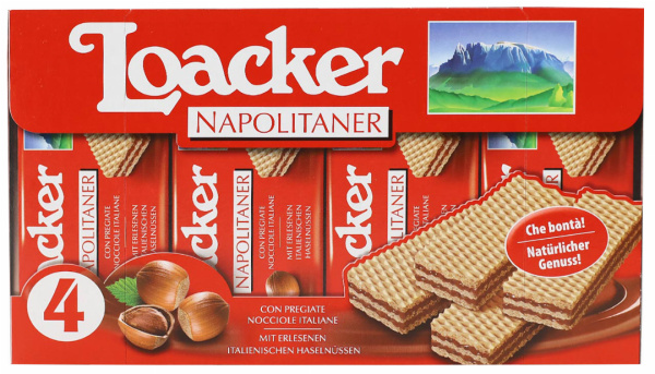 Loacker Sušenky klasické lískooříškové (Classic Napolitaner 4x45g) 180g