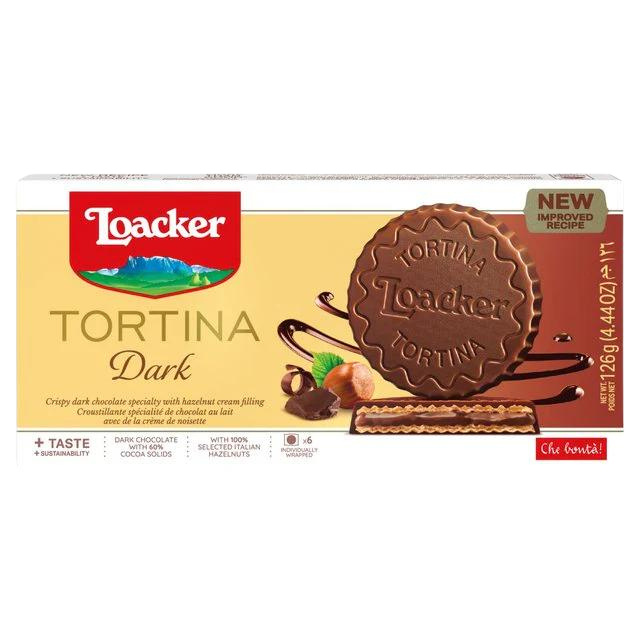 Loacker Oříšková tartaletka hořká (Tortina dark 3x21g) 63g