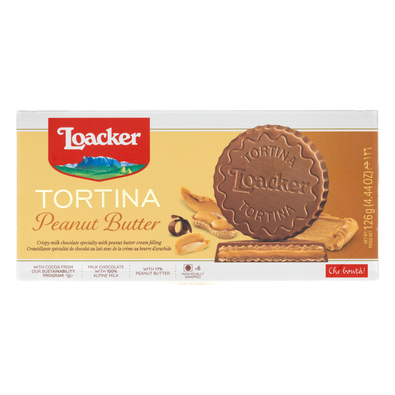 Loacker tartaletka s arašídovým máslem (Tortina peanut butter 3x21g) 63g