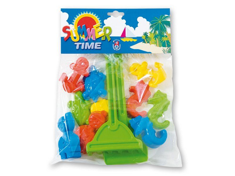 Androni Tvořítka na písek 10 kusů - mořský svět + lopatky a hrabičky