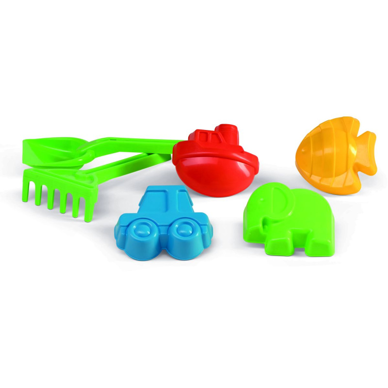 Sada báboviček na písek s lopatkou a hráběmi