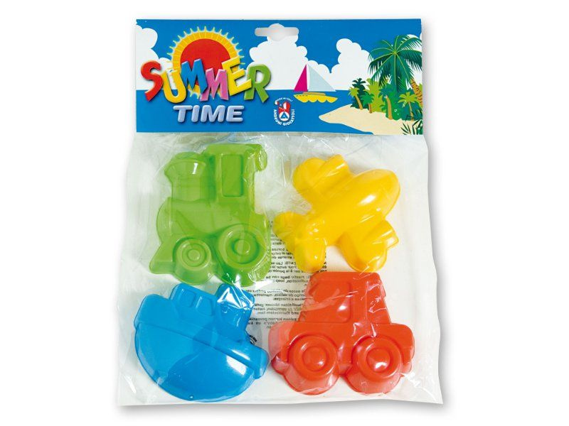 Alltoys Sada na písek Formičky Dopravní prostředky 4 ks