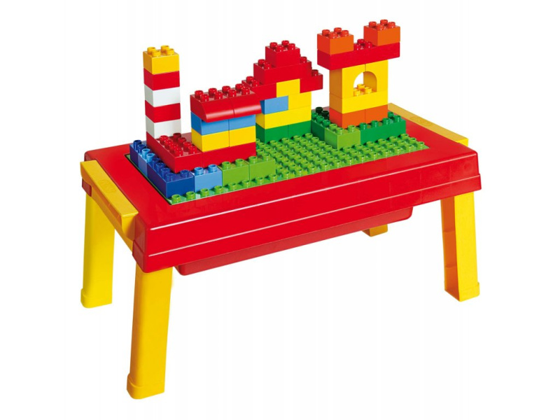 Unico plus rozkládací stolek na stavění, 50 kostek