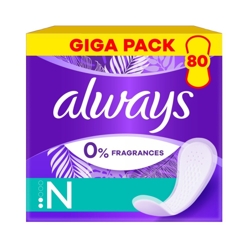 Always Daily Fresh Normal slipové vložky bez parfemace 80 ks