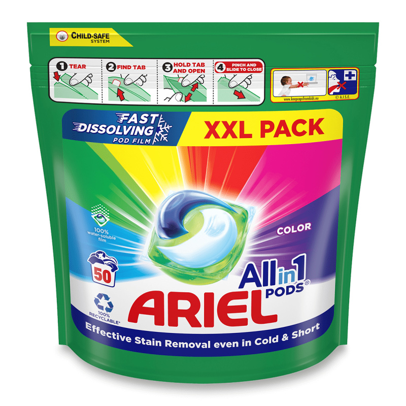 Ariel All in 1 Color - prací kapsle - 50 kapslí