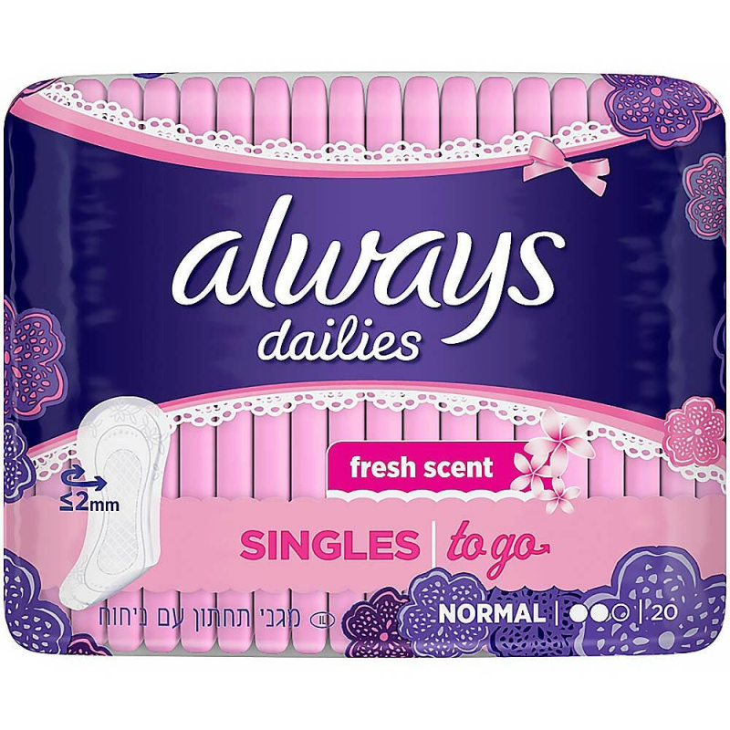Always Dailies Normal To Go Fresh slipové vložky 20 ks