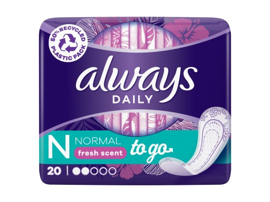 Always Dailies Normal To Go Fresh slipové vložky 20 ks