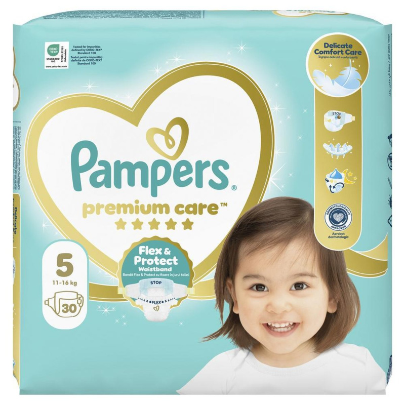 Pampers Premium Care Size 5 jednorázové pleny 11-16 kg 30 ks