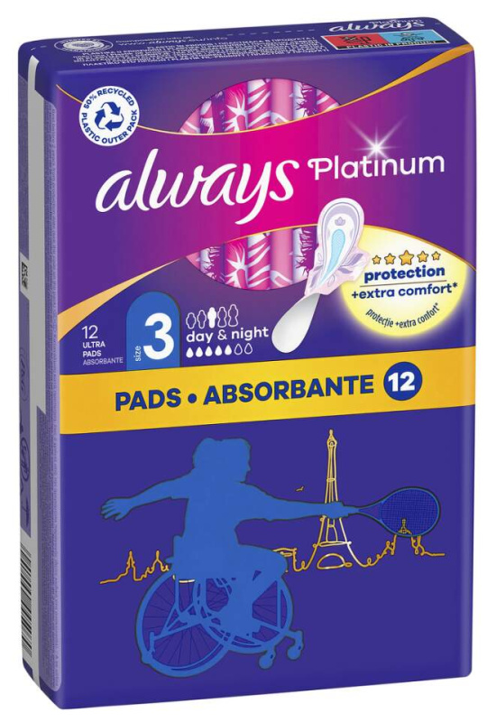 Always Platinum Night Size 3 vložky na noc 12 ks