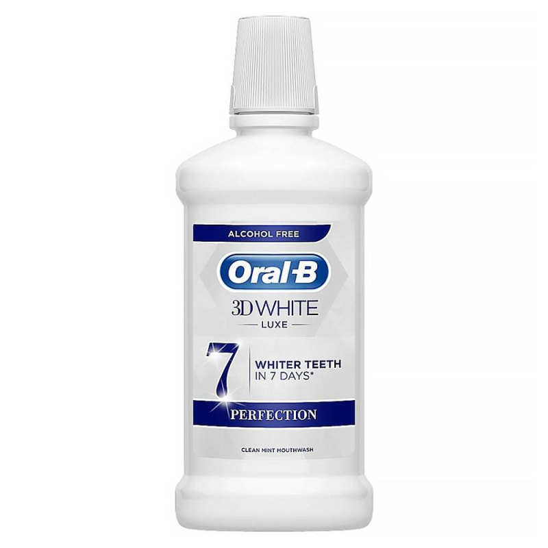 Oral B 3D White Luxe ústní voda s bělicím účinkem 500 ml