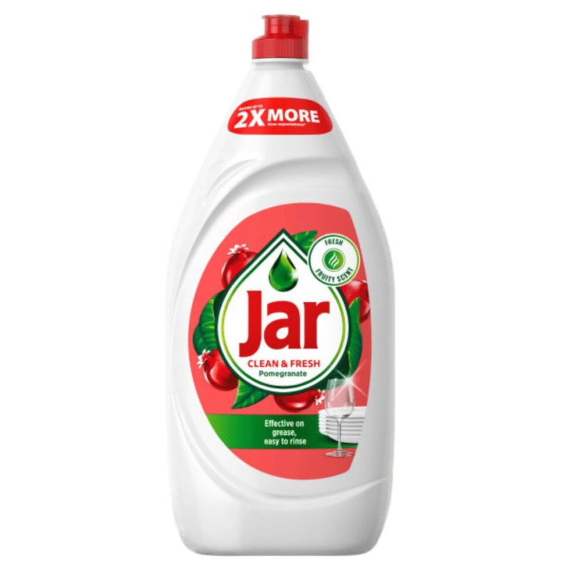 Jar Clean & Fresh Pomegranate & Honeysuckle Tekutý prostředek na nádobí 1350 ml