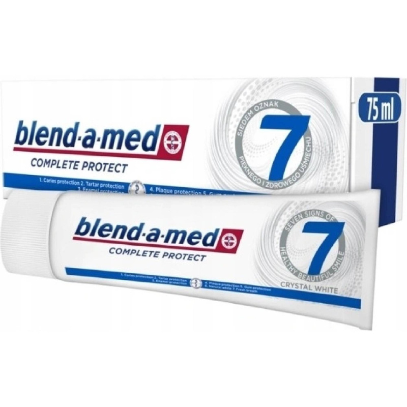 Blend-a-med Protect 7 Crystal White zubní pasta pro kompletní ochranu zubů 75 ml