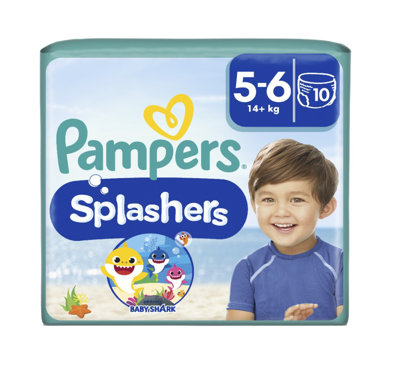 Pampers Splashers 5-6 plenky do vody 14+ kg 10 ks
