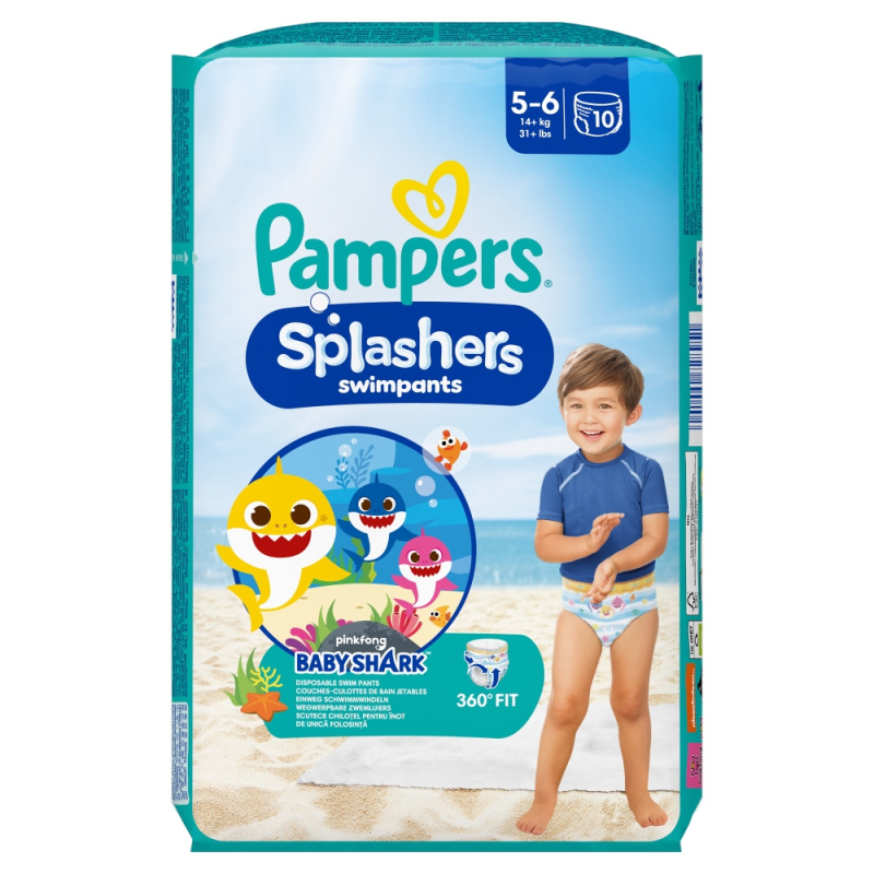 Pampers Splashers 5-6 plenky do vody 14+ kg 10 ks