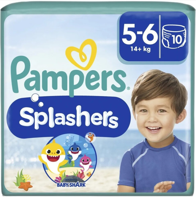 Pampers Splashers 5-6 plenky do vody 14+ kg 10 ks