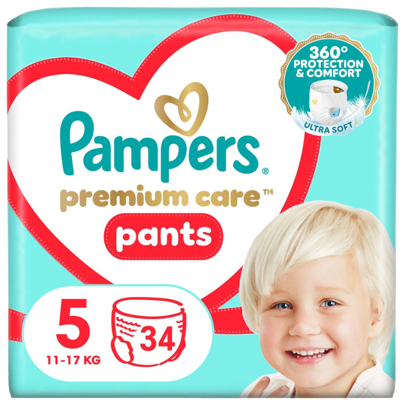 Pampers Pants Premium care plenkové kalhotky 5 (11–17 kg)