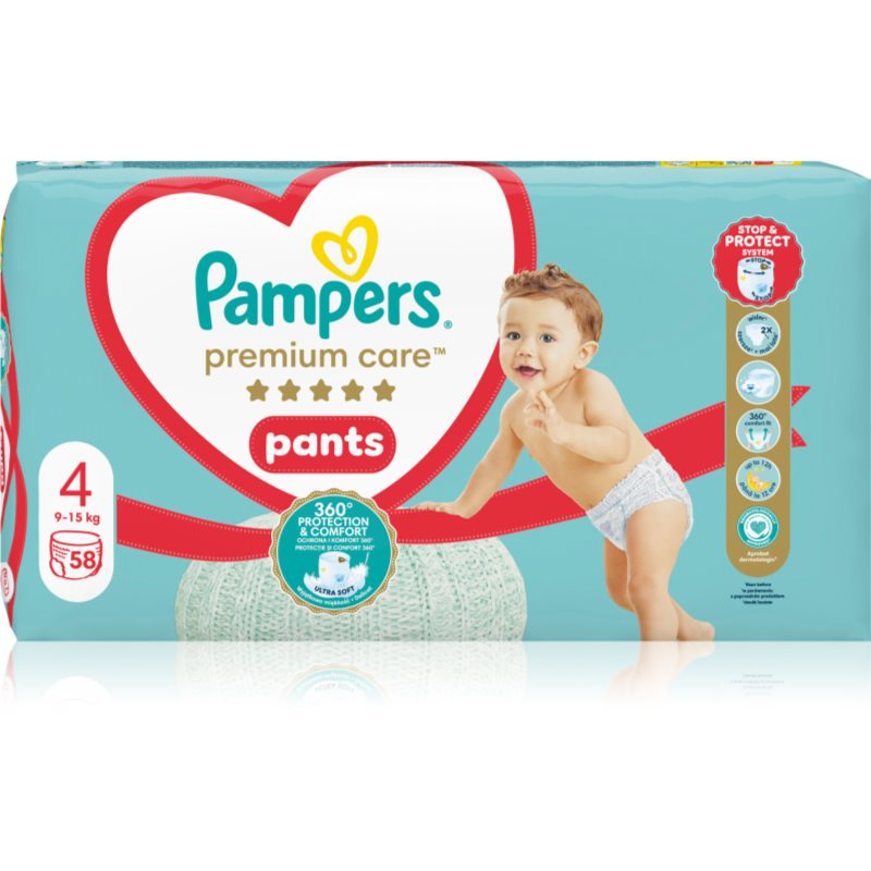 Pampers Premium Care Pants vel. 4 dětské plenkové kalhotky 58 ks