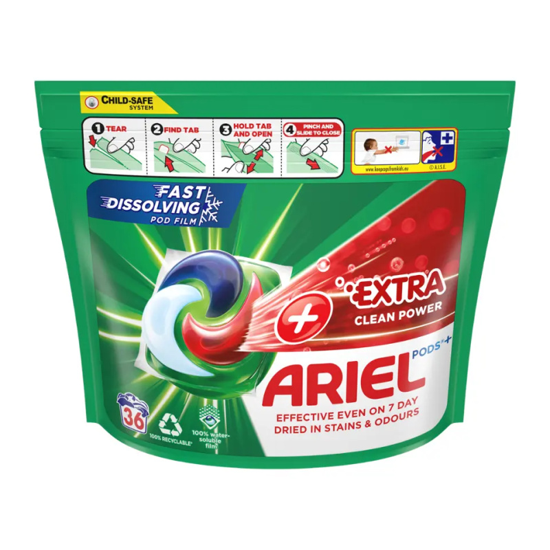 Ariel Kapsle na praní All-in-1 PODS+Extra Clean Power 36 pd