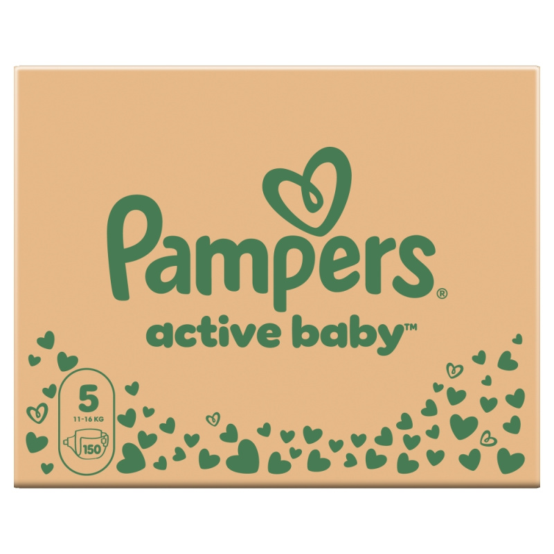Pampers Active Baby vel. 5 Monthly Pack 11–16 kg dětské pleny 150 ks