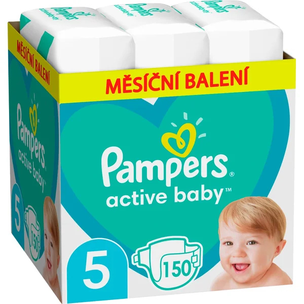 Pampers Active Baby vel. 5 Monthly Pack 11–16 kg dětské pleny 150 ks