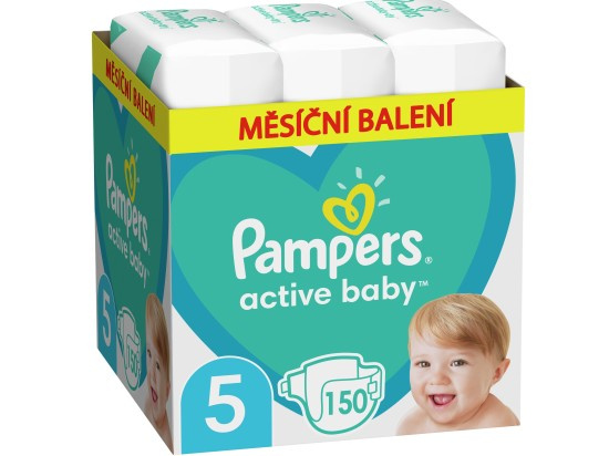 Pampers Active Baby vel. 5 Monthly Pack 11–16 kg dětské pleny 150 ks