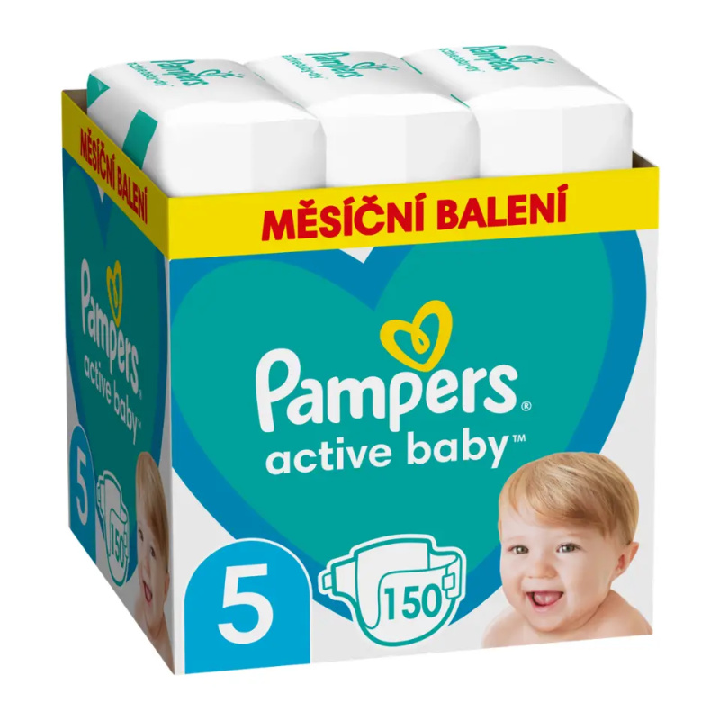 Pampers Active Baby vel. 5 Monthly Pack 11–16 kg dětské pleny 150 ks