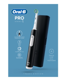 Oral B Pro Series 1 Black elektrický zubní kartáček s pouzdrem 1 ks